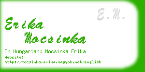 erika mocsinka business card